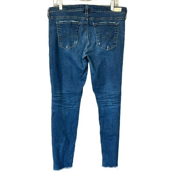 AG Adriano Golschmeid Distressed The‎ Legging Ankle Skinny Jeans Womens 32 - Picture 2 of 5